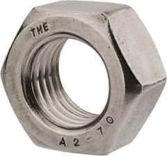 Value Collection - M24x3.00 Stainless Steel Right Hand Hex Nut - 36mm Across Flats, 19mm High, Uncoated - Industrial Tool & Supply
