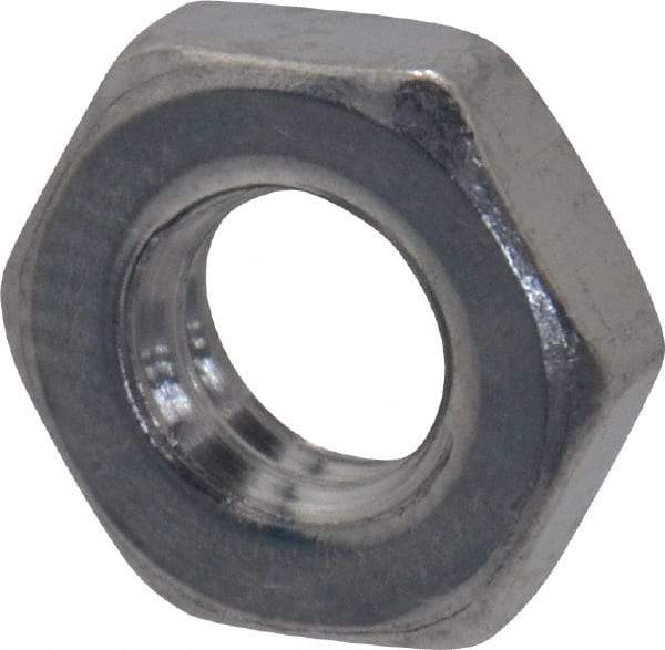 Value Collection - M4x0.70 Metric Coarse Stainless Steel Right Hand Hex Jam Nut - 7mm Across Flats, 2.2mm High, Uncoated - Industrial Tool & Supply