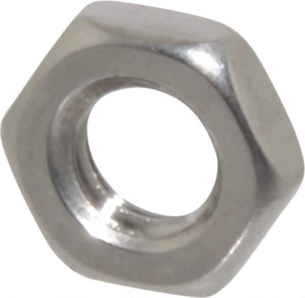 Value Collection - M6x1.00 Metric Coarse Stainless Steel Right Hand Hex Jam Nut - 10mm Across Flats, 3.2mm High, Uncoated - Industrial Tool & Supply