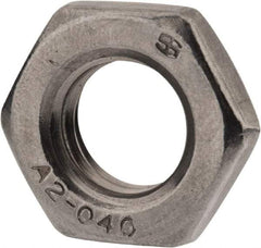 Value Collection - M12x1.75 Metric Coarse Stainless Steel Right Hand Hex Jam Nut - 19mm Across Flats, 6mm High, Uncoated - Industrial Tool & Supply