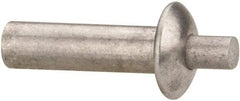 Made in USA - Universal Head Aluminum Alloy Drive Blind Rivet - Aluminum Alloy Mandrel, 0.453" to 1/2" Grip, 3/8" Head Diam, 0.191" to 0.219" Hole Diam, 0.656" Length Under Head, 3/16" Body Diam - Industrial Tool & Supply