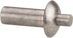 Made in USA - Universal Head Aluminum Alloy Drive Blind Rivet - Aluminum Alloy Mandrel, 0.453" to 1/2" Grip, 1/2" Head Diam, 0.266" to 0.281" Hole Diam, 0.656" Length Under Head, 1/4" Body Diam - Industrial Tool & Supply