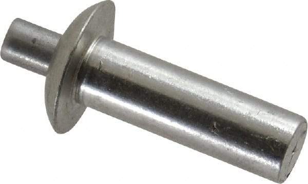 Made in USA - Universal Head Aluminum Alloy Drive Blind Rivet - Aluminum Alloy Mandrel, 0.578" to 5/8" Grip, 1/2" Head Diam, 0.266" to 0.281" Hole Diam, 0.781" Length Under Head, 1/4" Body Diam - Industrial Tool & Supply