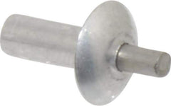 Made in USA - Brazier Head Aluminum Alloy Drive Blind Rivet - Stainless Steel Mandrel, 0.203" to 7/32" Grip, 0.312" Head Diam, 0.128" to 0.14" Hole Diam, 0.313" Length Under Head, 1/8" Body Diam - Industrial Tool & Supply