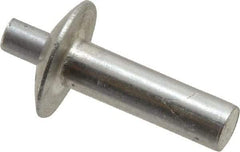Made in USA - Brazier Head Aluminum Alloy Drive Blind Rivet - Aluminum Alloy Mandrel, 0.453" to 1/2" Grip, 0.469" Head Diam, 0.191" to 0.219" Hole Diam, 0.656" Length Under Head, 3/16" Body Diam - Industrial Tool & Supply