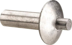 Made in USA - Brazier Head Aluminum Alloy Drive Blind Rivet - Aluminum Alloy Mandrel, 0.578" to 5/8" Grip, 5/8" Head Diam, 0.266" to 0.281" Hole Diam, 0.781" Length Under Head, 1/4" Body Diam - Industrial Tool & Supply