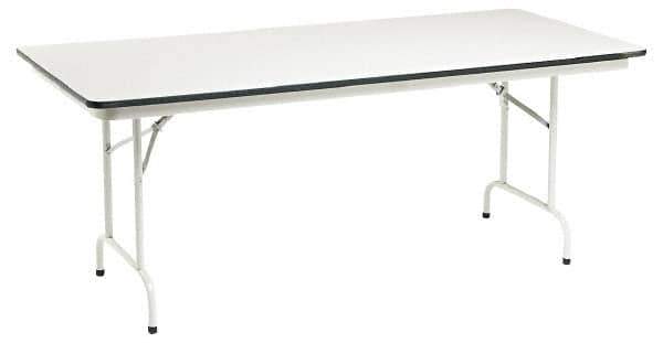ALERA - 72" Long x 30" Wide x 29" High Stationary Rectangular Folding Table - Light Gray, High Pressure Laminate - Industrial Tool & Supply