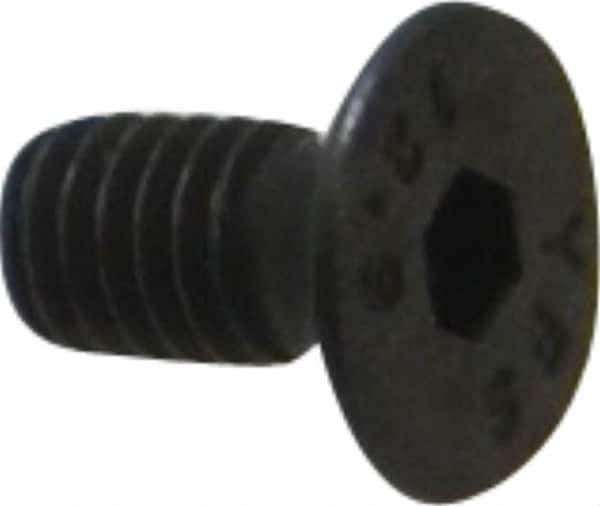Value Collection - M4x0.70 Metric Coarse Hex Socket Drive, 90° Flat Screw - Grade 12.9 Alloy Steel, Black Oxide Finish, Fully Threaded, 8mm OAL - Industrial Tool & Supply