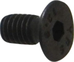 Value Collection - M4x0.70 Metric Coarse Hex Socket Drive, 90° Flat Screw - Grade 12.9 Alloy Steel, Black Oxide Finish, Fully Threaded, 8mm OAL - Industrial Tool & Supply