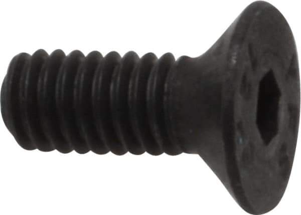 Value Collection - M4x0.70 Metric Coarse Hex Socket Drive, 90° Flat Screw - Grade 12.9 Alloy Steel, Black Oxide Finish, Fully Threaded, 10mm OAL - Industrial Tool & Supply