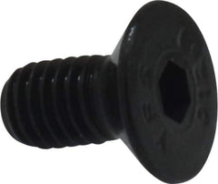 Value Collection - M5x0.80 Metric Coarse Hex Socket Drive, 90° Flat Screw - Grade 12.9 Alloy Steel, Black Oxide Finish, Fully Threaded, 10mm OAL - Industrial Tool & Supply