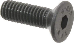 Value Collection - M5x0.80 Metric Coarse Hex Socket Drive, 90° Flat Screw - Grade 12.9 Alloy Steel, Black Oxide Finish, Fully Threaded, 16mm OAL - Industrial Tool & Supply