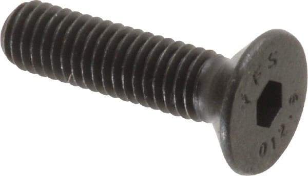 Value Collection - M5x0.80 Metric Coarse Hex Socket Drive, 90° Flat Screw - Grade 12.9 Alloy Steel, Black Oxide Finish, Fully Threaded, 20mm OAL - Industrial Tool & Supply