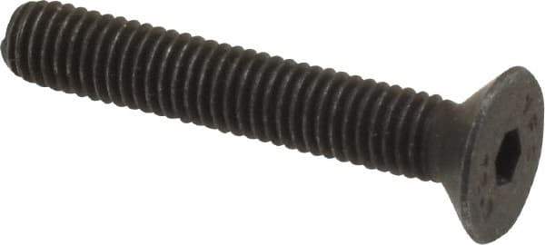 Value Collection - M5x0.80 Metric Coarse Hex Socket Drive, 90° Flat Screw - Grade 12.9 Alloy Steel, Black Oxide Finish, Fully Threaded, 30mm OAL - Industrial Tool & Supply