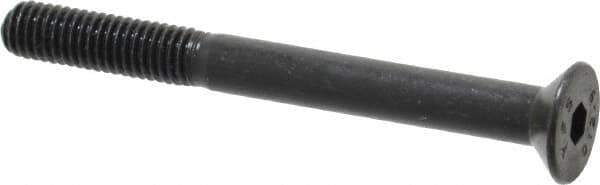 Value Collection - M5x0.80 Metric Coarse Hex Socket Drive, 90° Flat Screw - Grade 12.9 Alloy Steel, Black Oxide Finish, Partially Threaded, 50mm OAL - Industrial Tool & Supply