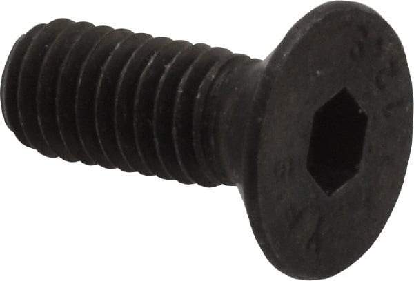Value Collection - M6x1.00 Metric Coarse Hex Socket Drive, 90° Flat Screw - Grade 12.9 Alloy Steel, Black Oxide Finish, Fully Threaded, 16mm OAL - Industrial Tool & Supply