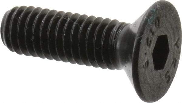 Value Collection - M6x1.00 Metric Coarse Hex Socket Drive, 90° Flat Screw - Grade 12.9 Alloy Steel, Black Oxide Finish, Fully Threaded, 20mm OAL - Industrial Tool & Supply