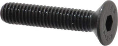 Value Collection - M6x1.00 Metric Coarse Hex Socket Drive, 90° Flat Screw - Grade 12.9 Alloy Steel, Black Oxide Finish, Fully Threaded, 30mm OAL - Industrial Tool & Supply