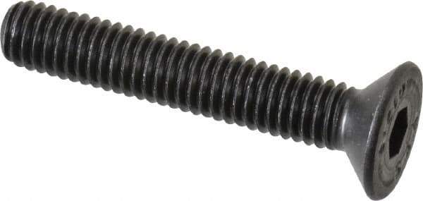 Value Collection - M6x1.00 Metric Coarse Hex Socket Drive, 90° Flat Screw - Grade 12.9 Alloy Steel, Black Oxide Finish, Fully Threaded, 35mm OAL - Industrial Tool & Supply