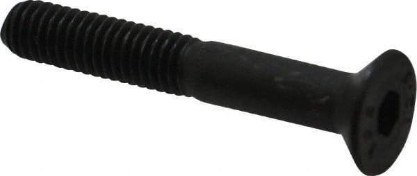 Value Collection - M6x1.00 Metric Coarse Hex Socket Drive, 90° Flat Screw - Grade 12.9 Alloy Steel, Black Oxide Finish, Partially Threaded, 40mm OAL - Industrial Tool & Supply
