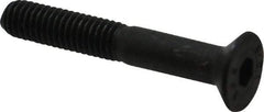 Value Collection - M6x1.00 Metric Coarse Hex Socket Drive, 90° Flat Screw - Grade 12.9 Alloy Steel, Black Oxide Finish, Partially Threaded, 40mm OAL - Industrial Tool & Supply