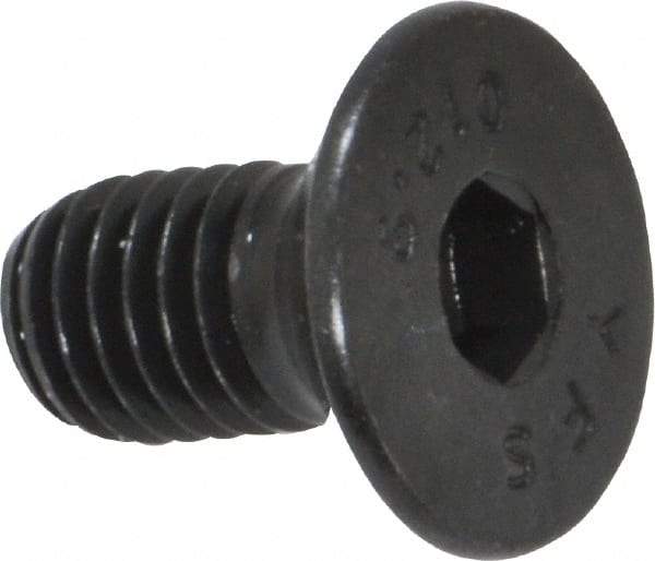 Value Collection - M8x1.25 Metric Coarse Hex Socket Drive, 90° Flat Screw - Grade 12.9 Alloy Steel, Black Oxide Finish, Fully Threaded, 16mm OAL - Industrial Tool & Supply