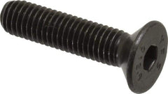 Value Collection - M8x1.25 Metric Coarse Hex Socket Drive, 90° Flat Screw - Grade 12.9 Alloy Steel, Black Oxide Finish, Fully Threaded, 35mm OAL - Industrial Tool & Supply