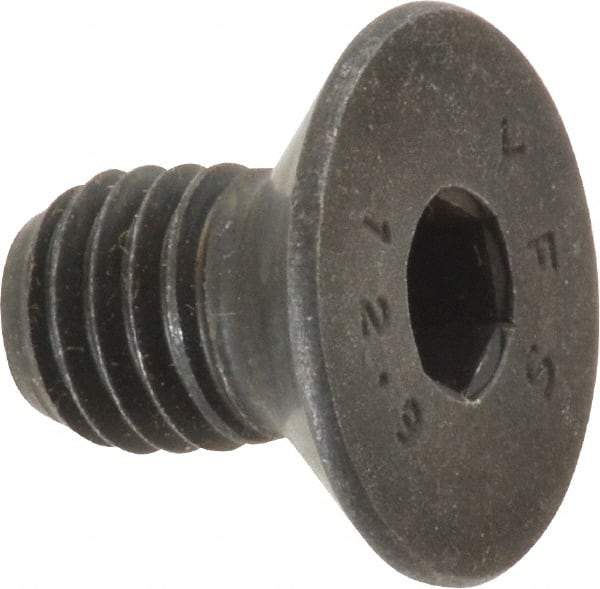 Value Collection - M10x1.50 Metric Coarse Hex Socket Drive, 90° Flat Screw - Grade 12.9 Alloy Steel, Black Oxide Finish, Fully Threaded, 16mm OAL - Industrial Tool & Supply