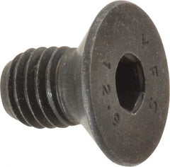 Value Collection - M10x1.50 Metric Coarse Hex Socket Drive, 90° Flat Screw - Grade 12.9 Alloy Steel, Black Oxide Finish, Fully Threaded, 16mm OAL - Industrial Tool & Supply