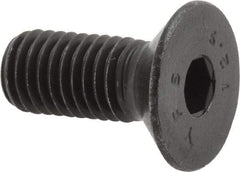 Value Collection - M10x1.50 Metric Coarse Hex Socket Drive, 90° Flat Screw - Grade 12.9 Alloy Steel, Black Oxide Finish, Fully Threaded, 25mm OAL - Industrial Tool & Supply