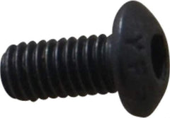Value Collection - M3x0.50 Metric Coarse Hex Socket Drive, Button Screw - Grade 12.9 Alloy Steel, Black Oxide Finish, Fully Threaded, 6mm Length Under Head - Industrial Tool & Supply