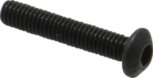Value Collection - M3x0.50 Metric Coarse Hex Socket Drive, Button Screw - Grade 12.9 Alloy Steel, Black Oxide Finish, Fully Threaded, 16mm Length Under Head - Industrial Tool & Supply