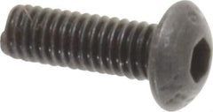 Value Collection - M4x0.70 Metric Coarse Hex Socket Drive, Button Screw - Grade 12.9 Alloy Steel, Black Oxide Finish, Fully Threaded, 12mm Length Under Head - Industrial Tool & Supply