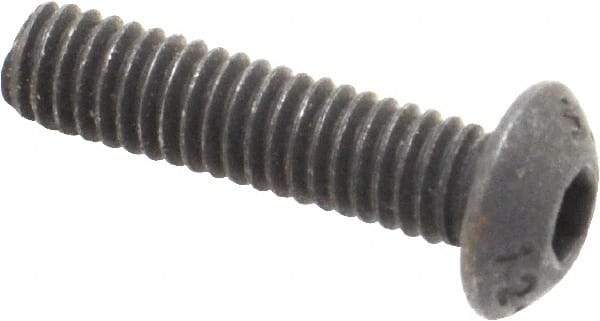 Value Collection - M4x0.70 Metric Coarse Hex Socket Drive, Button Screw - Grade 12.9 Alloy Steel, Black Oxide Finish, Fully Threaded, 16mm Length Under Head - Industrial Tool & Supply