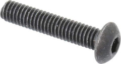 Value Collection - M4x0.70 Metric Coarse Hex Socket Drive, Button Screw - Grade 10.9 Alloy Steel, Black Oxide Finish, Fully Threaded, 20mm Length Under Head - Industrial Tool & Supply