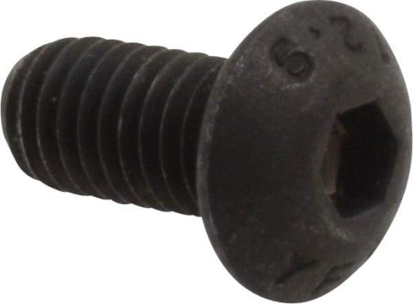 Value Collection - M5x0.80 Metric Coarse Hex Socket Drive, Button Screw - Grade 12.9 Alloy Steel, Black Oxide Finish, Fully Threaded, 10mm Length Under Head - Industrial Tool & Supply