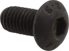 Value Collection - M5x0.80 Metric Coarse Hex Socket Drive, Button Screw - Grade 12.9 Alloy Steel, Black Oxide Finish, Fully Threaded, 10mm Length Under Head - Industrial Tool & Supply