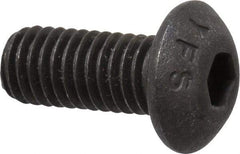 Value Collection - M5x0.80 Metric Coarse Hex Socket Drive, Button Screw - Grade 12.9 Alloy Steel, Black Oxide Finish, Fully Threaded, 12mm Length Under Head - Industrial Tool & Supply