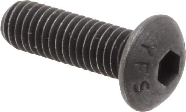 Value Collection - M5x0.80 Metric Coarse Hex Socket Drive, Button Screw - Grade 12.9 Alloy Steel, Black Oxide Finish, Fully Threaded, 16mm Length Under Head - Industrial Tool & Supply
