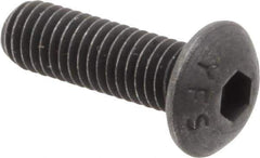 Value Collection - M5x0.80 Metric Coarse Hex Socket Drive, Button Screw - Grade 12.9 Alloy Steel, Black Oxide Finish, Fully Threaded, 16mm Length Under Head - Industrial Tool & Supply