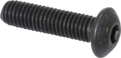 Value Collection - M5x0.80 Metric Coarse Hex Socket Drive, Button Screw - Grade 12.9 Alloy Steel, Black Oxide Finish, Fully Threaded, 20mm Length Under Head - Industrial Tool & Supply