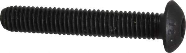 Value Collection - M5x0.80 Metric Coarse Hex Socket Drive, Button Screw - Grade 12.9 Alloy Steel, Black Oxide Finish, Fully Threaded, 30mm Length Under Head - Industrial Tool & Supply