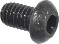 Value Collection - M6x1.00 Metric Coarse Hex Socket Drive, Button Screw - Grade 12.9 Alloy Steel, Black Oxide Finish, Fully Threaded, 10mm Length Under Head - Industrial Tool & Supply
