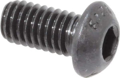 Value Collection - M6x1.00 Metric Coarse Hex Socket Drive, Button Screw - Grade 12.9 Alloy Steel, Black Oxide Finish, Fully Threaded, 12mm Length Under Head - Industrial Tool & Supply