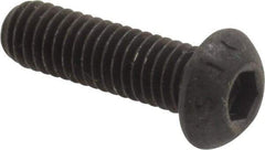 Value Collection - M6x1.00 Metric Coarse Hex Socket Drive, Button Screw - Grade 12.9 Alloy Steel, Black Oxide Finish, Fully Threaded, 20mm Length Under Head - Industrial Tool & Supply