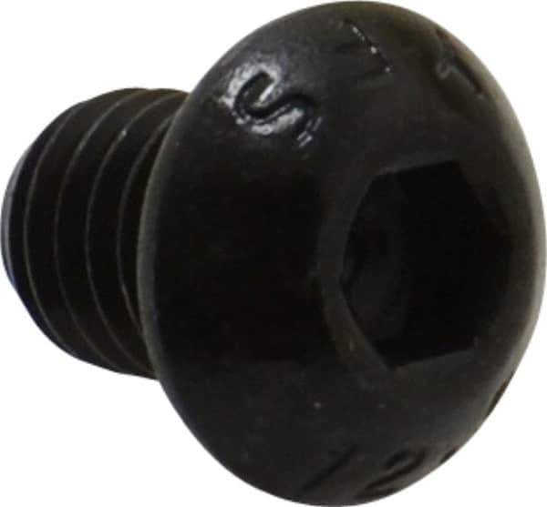 Value Collection - M8x1.25 Metric Coarse Hex Socket Drive, Button Screw - Grade 12.9 Alloy Steel, Black Oxide Finish, Fully Threaded, 10mm Length Under Head - Industrial Tool & Supply