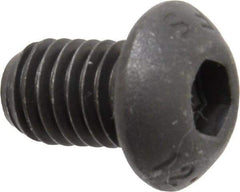 Value Collection - M8x1.25 Metric Coarse Hex Socket Drive, Button Screw - Grade 12.9 Alloy Steel, Black Oxide Finish, Fully Threaded, 12mm Length Under Head - Industrial Tool & Supply