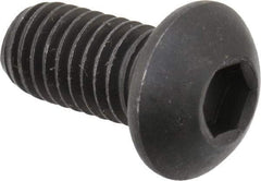 Value Collection - M8x1.25 Metric Coarse Hex Socket Drive, Button Screw - Grade 12.9 Alloy Steel, Black Oxide Finish, Fully Threaded, 16mm Length Under Head - Industrial Tool & Supply
