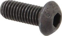 Value Collection - M8x1.25 Metric Coarse Hex Socket Drive, Button Screw - Grade 12.9 Alloy Steel, Black Oxide Finish, Fully Threaded, 20mm Length Under Head - Industrial Tool & Supply