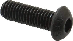 Value Collection - M8x1.25 Metric Coarse Hex Socket Drive, Button Screw - Grade 12.9 Alloy Steel, Black Oxide Finish, Fully Threaded, 25mm Length Under Head - Industrial Tool & Supply